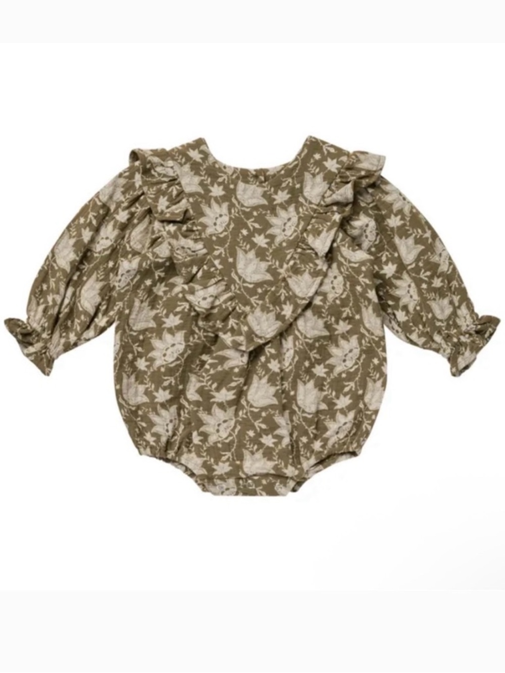 Rylee + Cru Winnie Romper in Green Floral